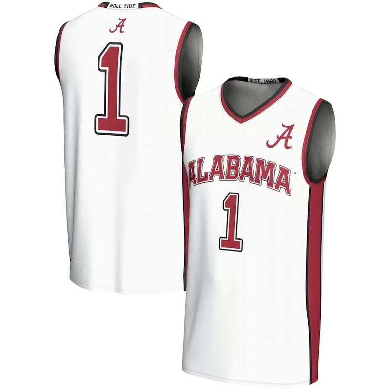#1 A.Crimson Tide GameDay Greats Lightweight Basketball Jersey – White Stitched American College Jerseys