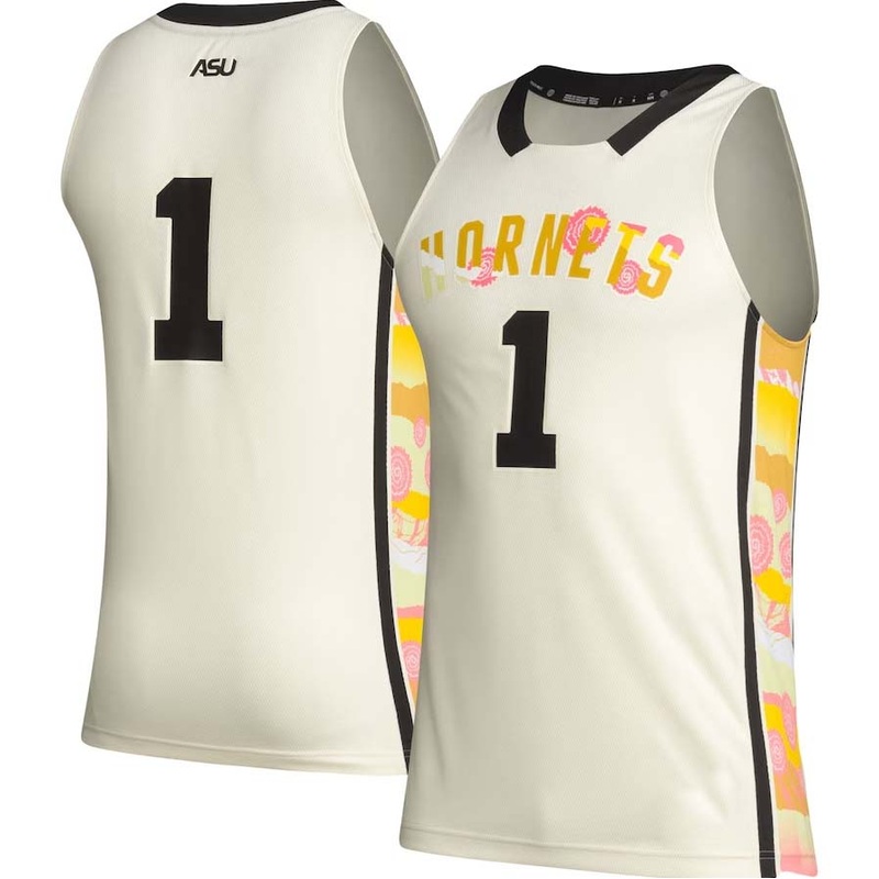 #1 A.State Hornets Honoring Black Excellence Basketball Jersey – Khaki Stitched American College Jerseys