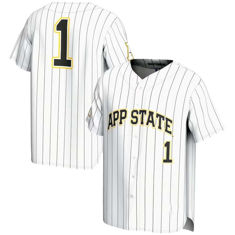 #1 A.State Mountaineers GameDay Greats Lightweight Baseball Jersey – White Stitched American College Jerseys