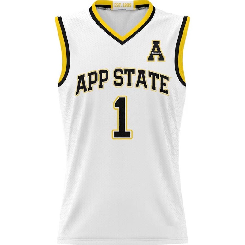 #1 A.State Mountaineers GameDay Greats Lightweight Basketball Jersey – White Stitched American College Jerseys