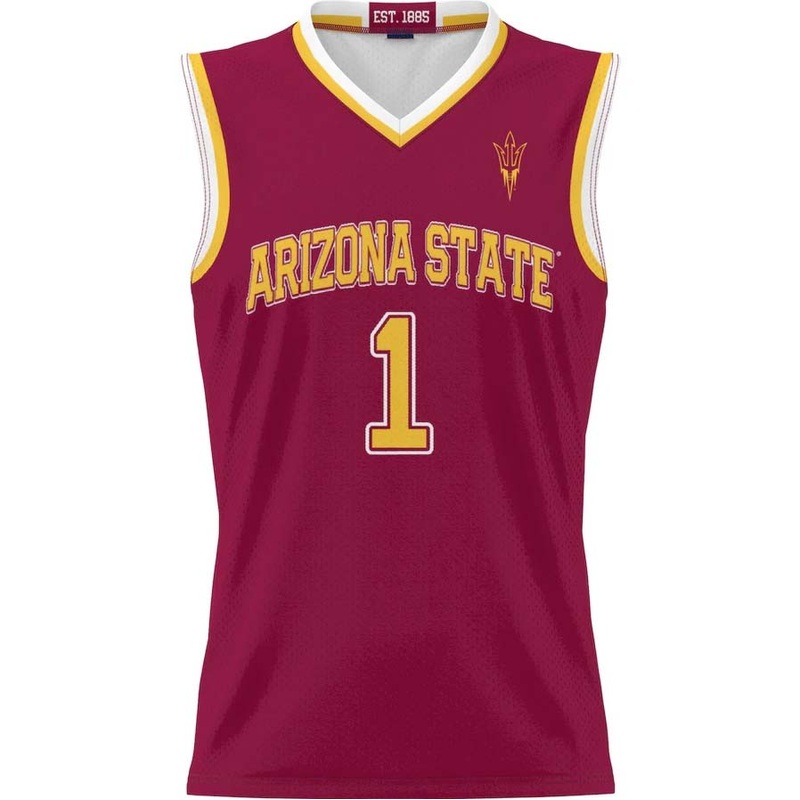 #1 A.State Sun Devils GameDay Greats Lightweight Basketball Jersey – Maroon Stitched American College Jerseys