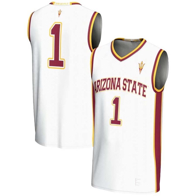 #1 A.State Sun Devils GameDay Greats Lightweight Basketball Jersey – White Stitched American College Jerseys