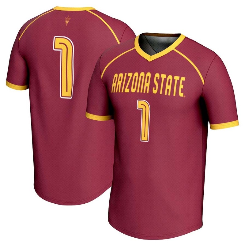 #1 A.State Sun Devils GameDay Greats Unisex Lightweight Lacrosse Jersey – Maroon Stitched American College Jerseys