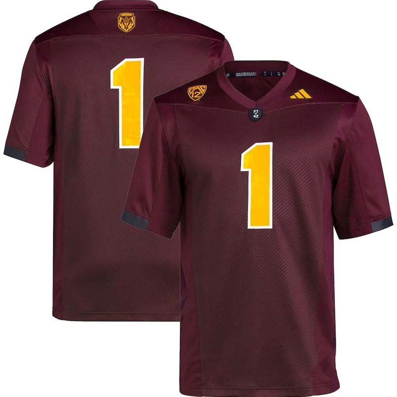 #1 A.State Sun Devils Premier Football Jersey – Maroon Stitched American College Jerseys