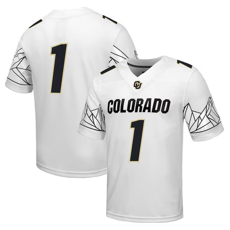 #1 C.Buffaloes Untouchable Game Jersey – White American College Jerseys