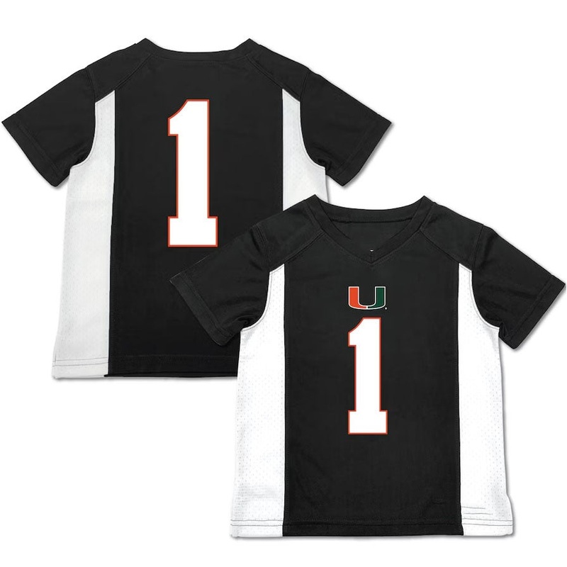 #1 M.Hurricanes Garb Football Jersey – Black American College Jerseys