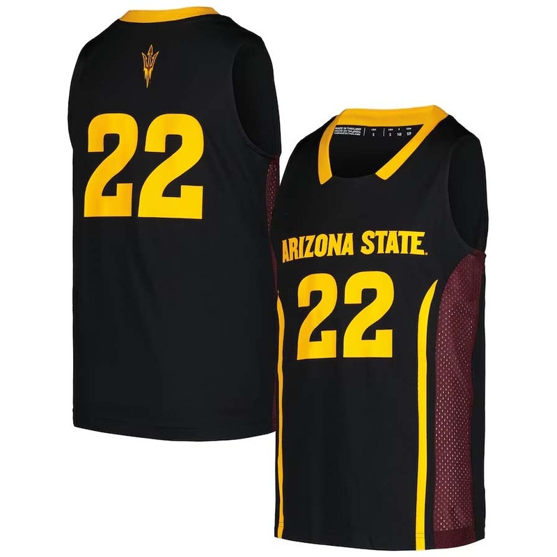 #22 A.State Sun Devils Swingman Jersey – Black Stitched American College Jerseys