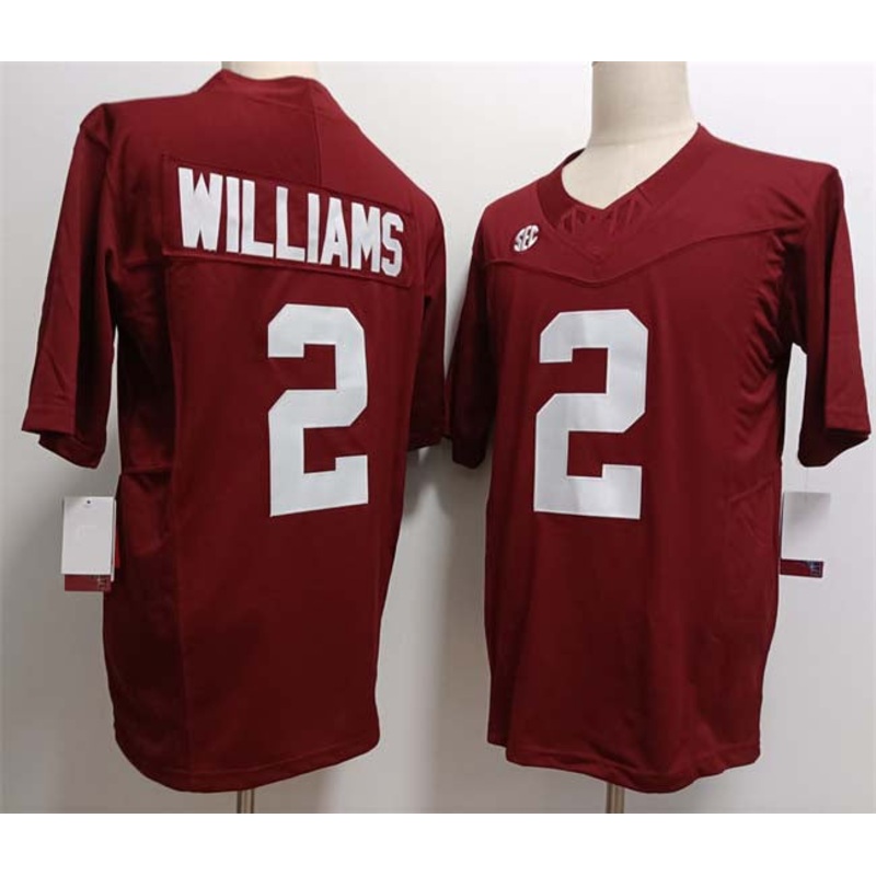A.Crimson Tide #2 Ryan Williams Red F.U.S.E Stitched Football College Jerseys