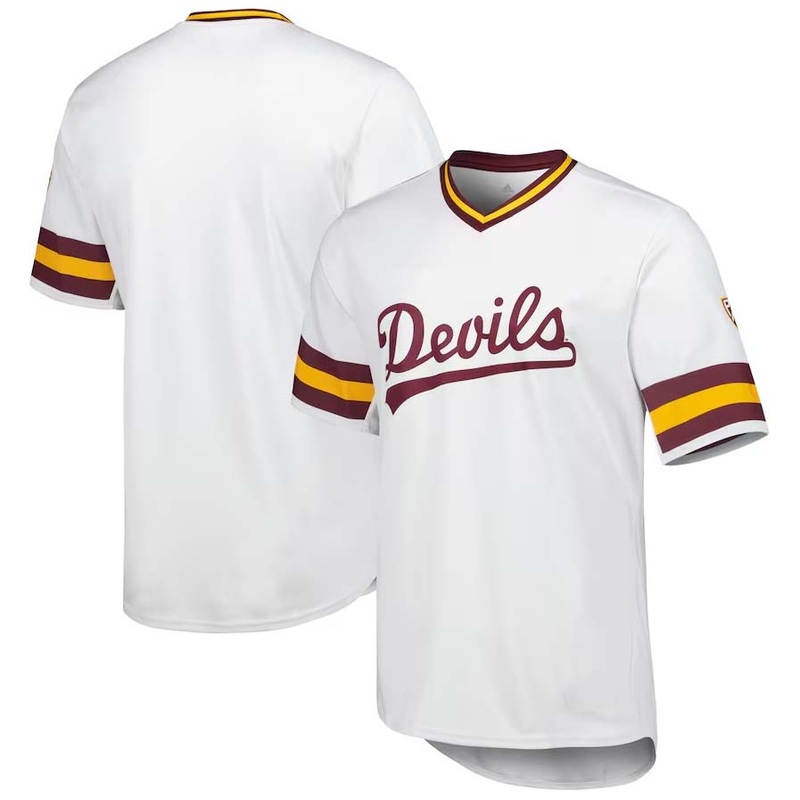 A.State Sun Devils Replica Baseball Jersey – White Stitched American College Jerseys