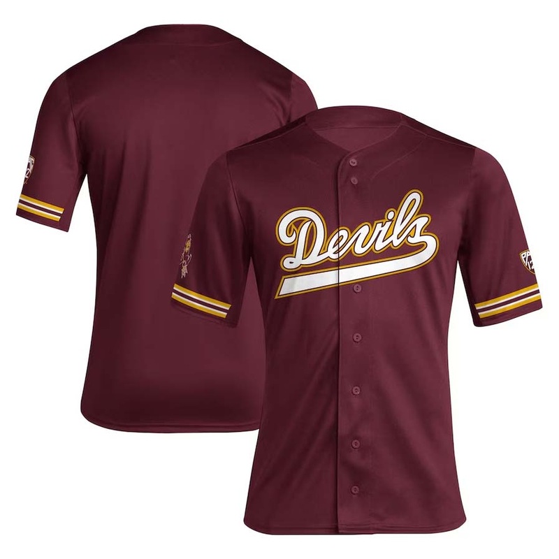 A.State Sun Devils Reverse Retro Replica Baseball Jersey – Maroon Stitched American College Jerseys