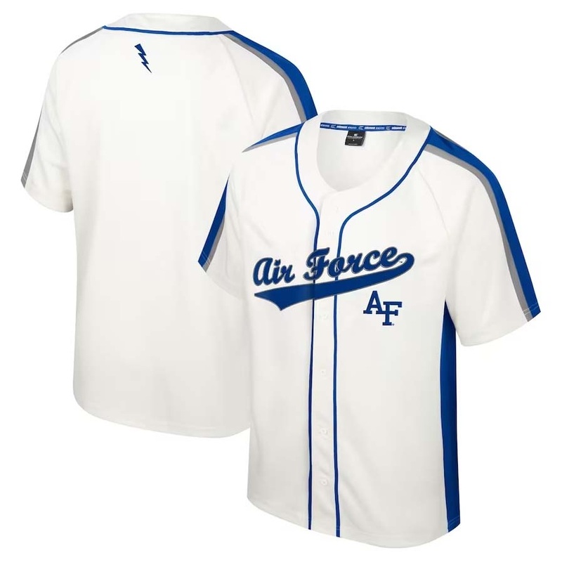 AF.Falcons Colosseum Ruth Button-Up Baseball Jersey – Cream Stitched American College Jerseys