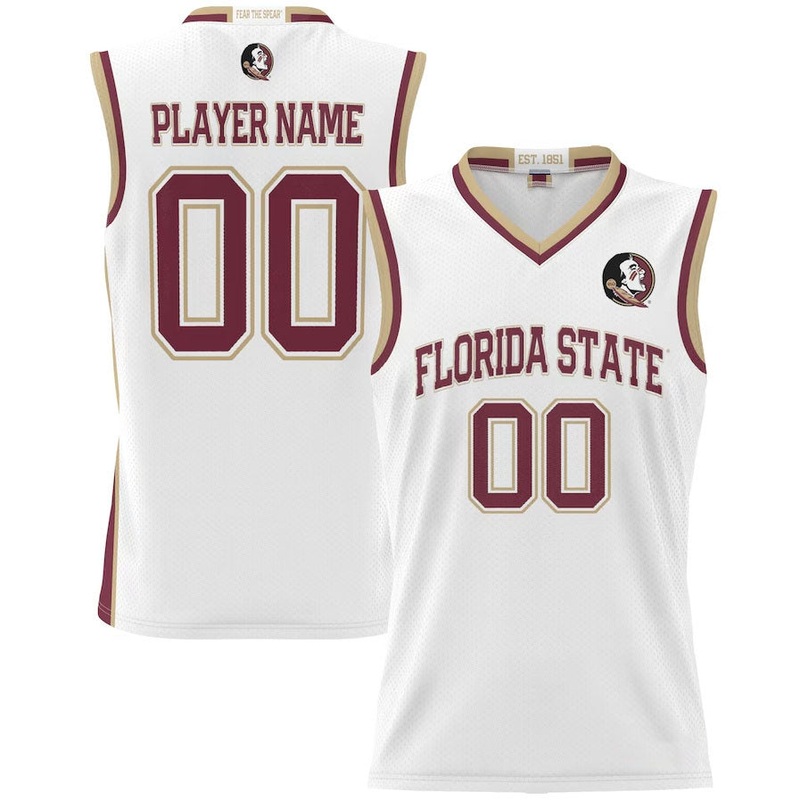 Custom F.State Seminoles GameDay Greats NIL Pick-A-Player Lightweight Basketball Jersey – White American College Jerseys
