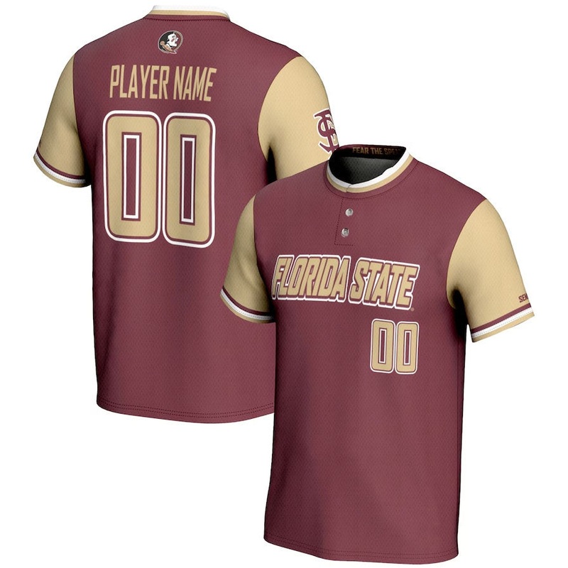 Custom F.State Seminoles GameDay Greats Unisex NIL Pick-A-Player Lightweight Softball Jersey C Garnet American College Jerseys