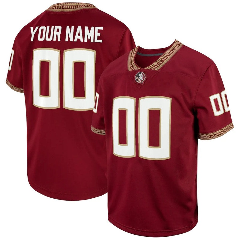 Custom F.State Seminoles Replica Football Game Jersey C Garnet American College Jerseys