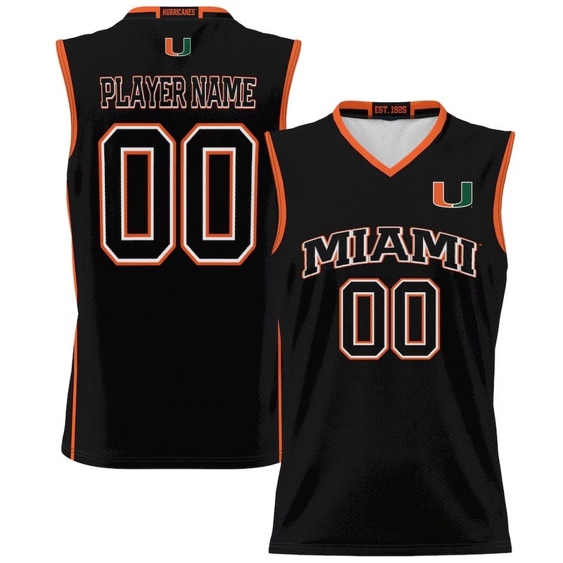 Custom M.Hurricanes GameDay Greats Unisex NIL Pick-A-Player Lightweight Basketball Jersey – Black American College Jerseys