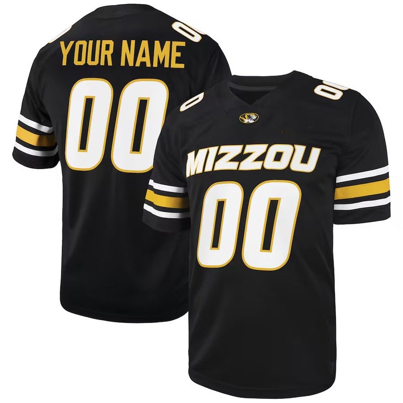 Custom M.Tigers Football Game Jersey – Black American College Jerseys
