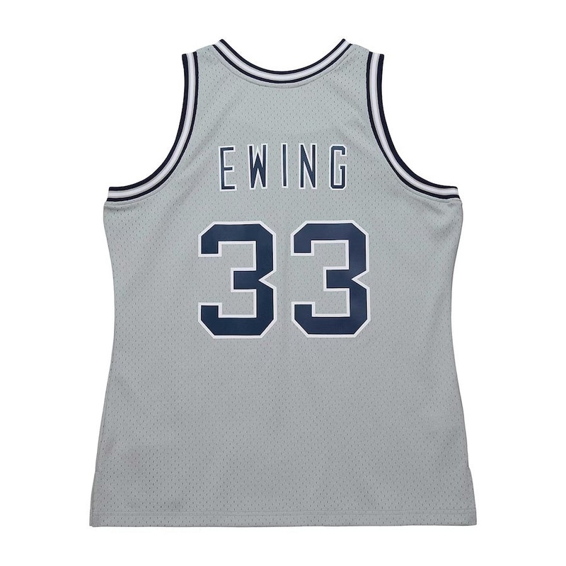 G.Hoyas #33 Patrick Ewing Mitchell & Ness 1983-84 Swingman Player Jersey – Gray Stitched American College Jerseys