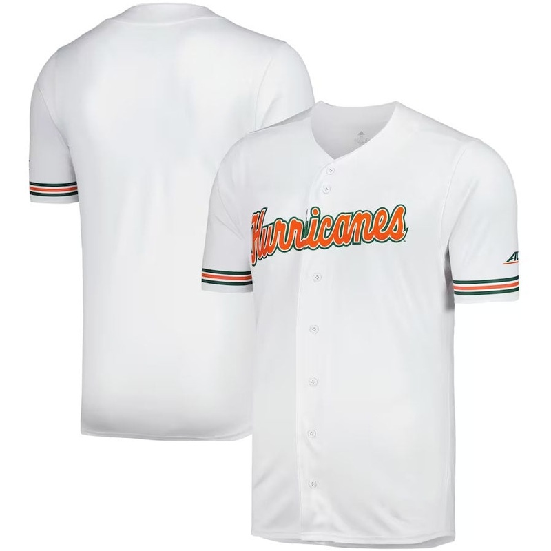 M.Hurricanes Replica Baseball Jersey – White American College Jerseys