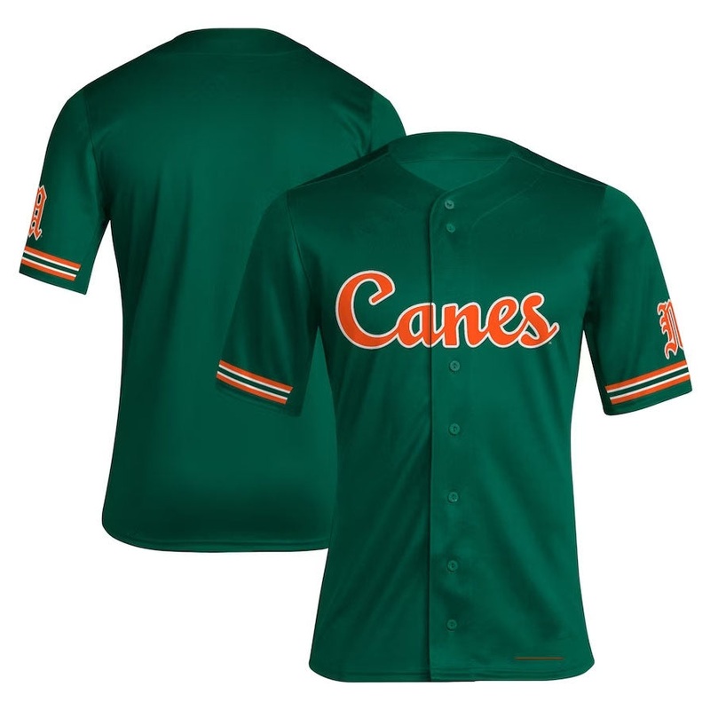 M.Hurricanes Reverse Retro Replica Baseball Jersey – Green American College Jerseys