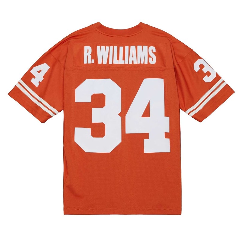 T.Longhorns #34 Ricky Williams Mitchell & Ness Throwback Jersey – Texas Orange American College Jerseys