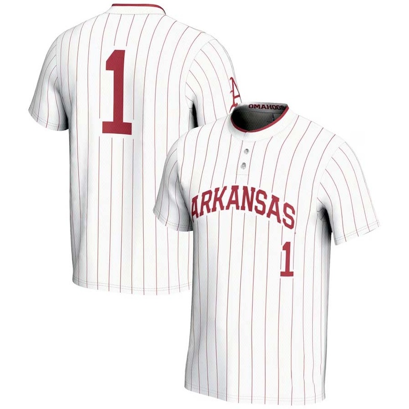 #1 A.Razorbacks GameDay Greats Unisex Lightweight Softball Jersey – White Stitched American College Jerseys