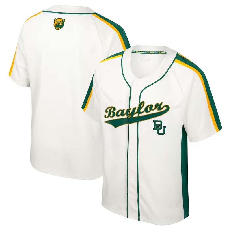 B.Bears Colosseum Ruth Button-Up Baseball Jersey – Cream Stitched American College Jerseys