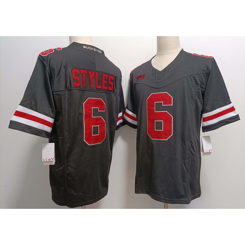 O.State Buckeyes #6 Sonny Styles Black FUSE Stitched American College Jerseys