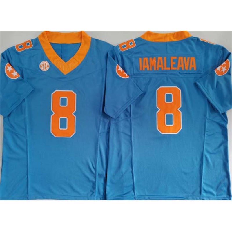 T.Volunteers #8 Nico Iamaleava Blue F.U.S.E. Stitched American College Jerseys