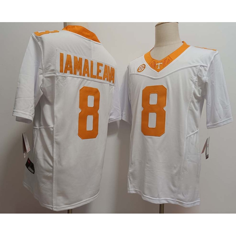 T.Volunteers #8 Nico Iamaleava White FUSE Stitched American College Jerseys