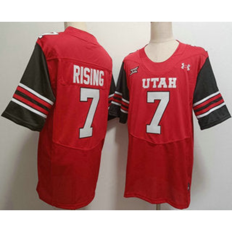 U.Utes #7 Cameron Rising Red 2024 College Football Stitched American College Jerseys