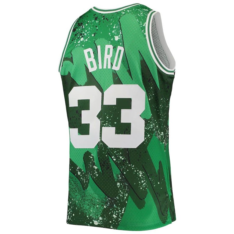 B.Celtics #33 Larry Bird Mitchell & Ness Hardwood Classics 1985-86 Hyper Hoops Swingman Jersey Kelly Green Stitched American Basketball Jersey