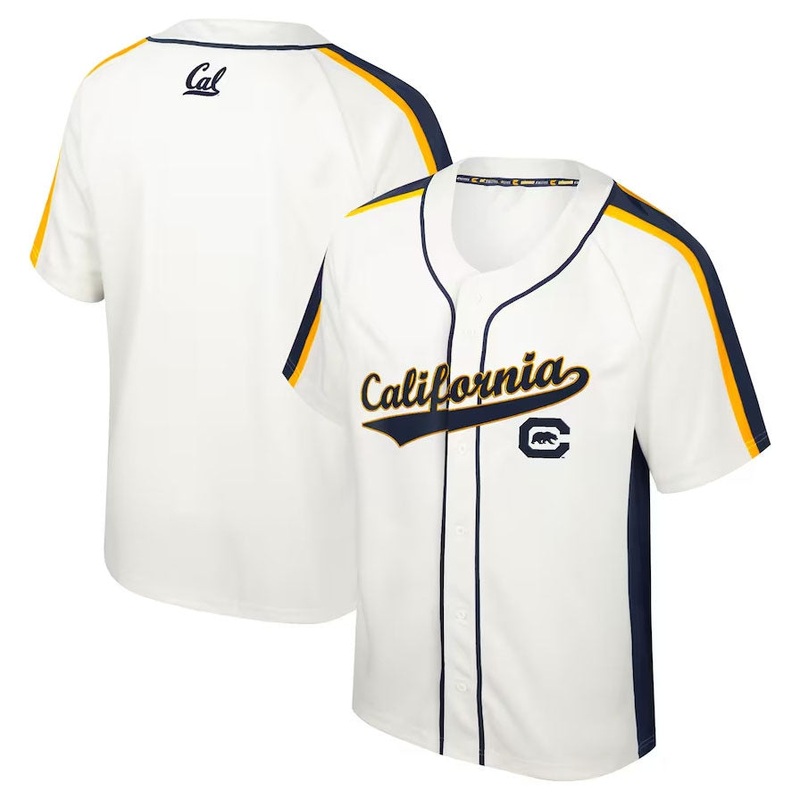 C.Bears Colosseum Ruth Button-Up Baseball Jersey – Cream American College Jerseys