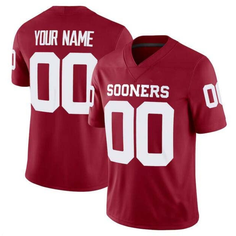 Custom O.Sooners Active Player Red Stitched Football College Jerseys