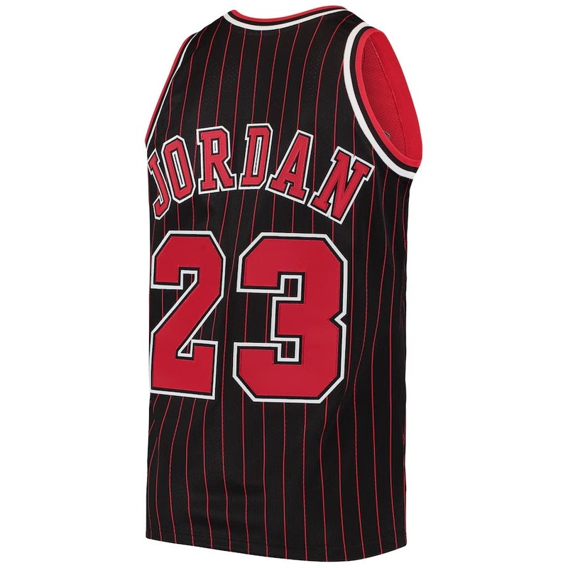 C.Bulls #23 Michael Jordan Mitchell & Ness 1996-97 Hardwood Classics Authentic Jersey – Black American Basketball Jersey