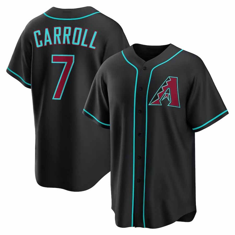 Arizona Diamondbacks #7 Corbin Carroll Black Alternate Replica Stitched Baseball Jersey