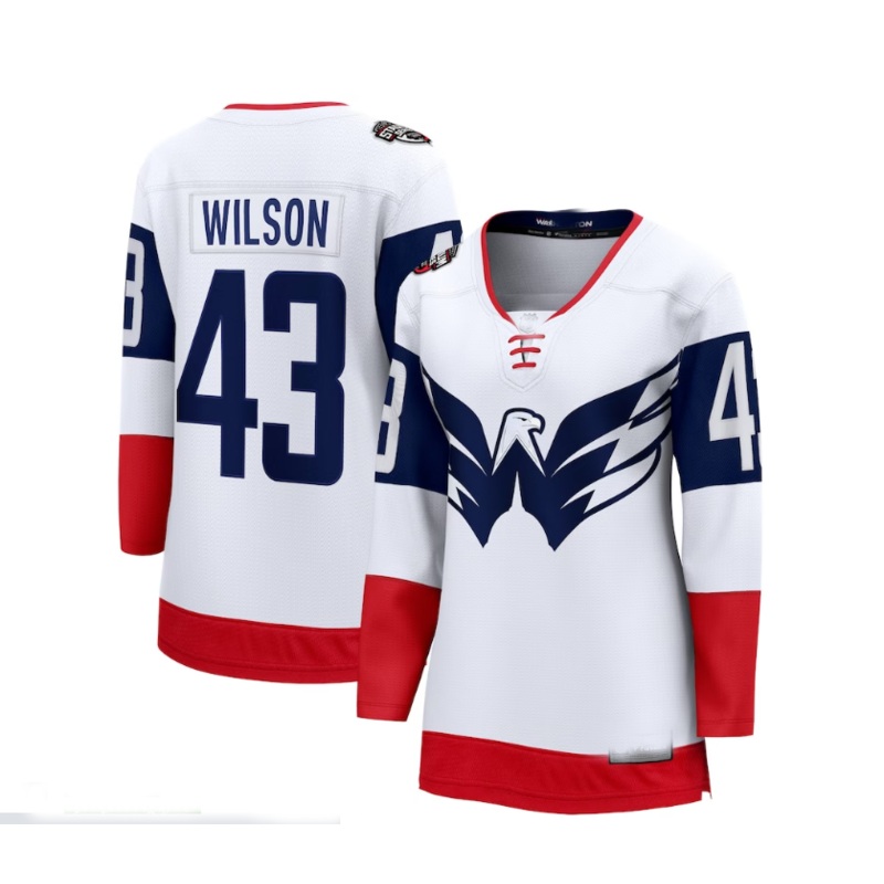 W.Capitals #43 Tom Wilson Fanatics Branded 2023 NHL Stadium Series Breakaway Player Jersey – White Stitched American Hockey Jerseys
