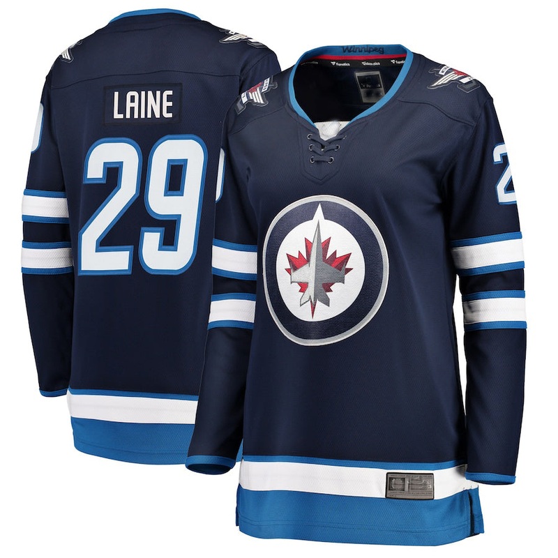 W.Jets #29 Patrik Laine Fanatics Branded Women’s Home Breakaway Player Jersey Navy Stitched American Hockey Jerseys