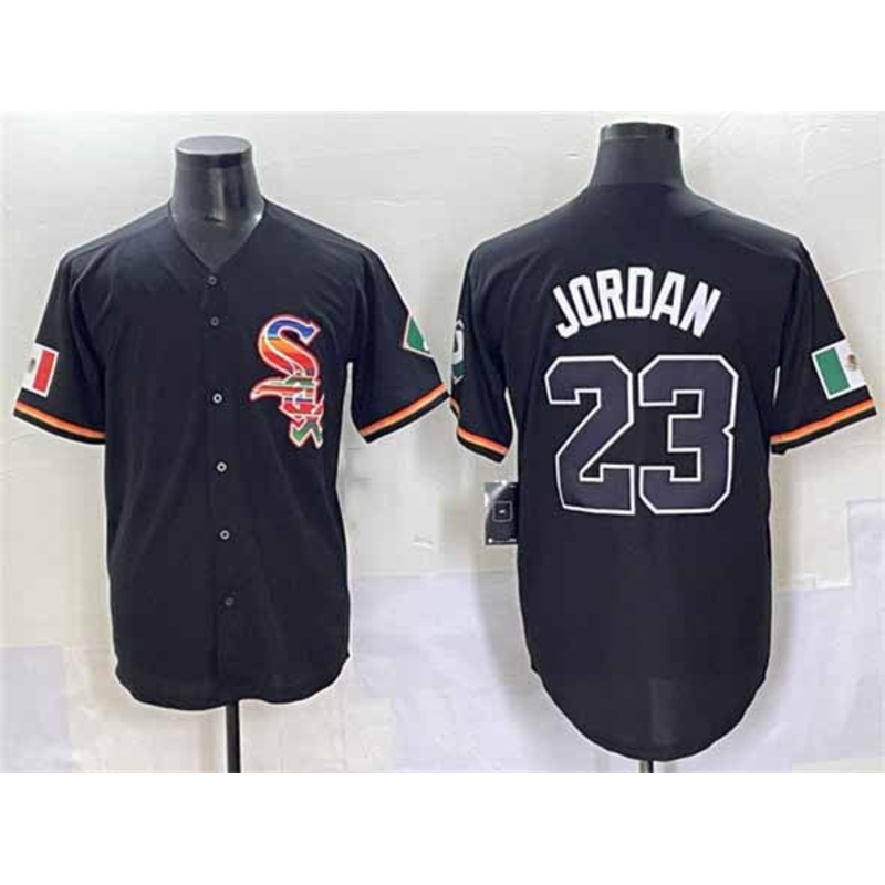 Chicago White Sox #23 Michael Jordan Black Mexico Limited Stitched Baseball Jersey