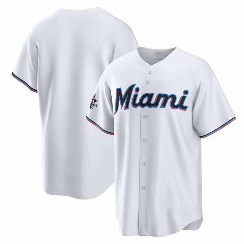 Miami Marlins 2025 All-Star Game Home Replica Jersey – White Stitched Baseball Jersey