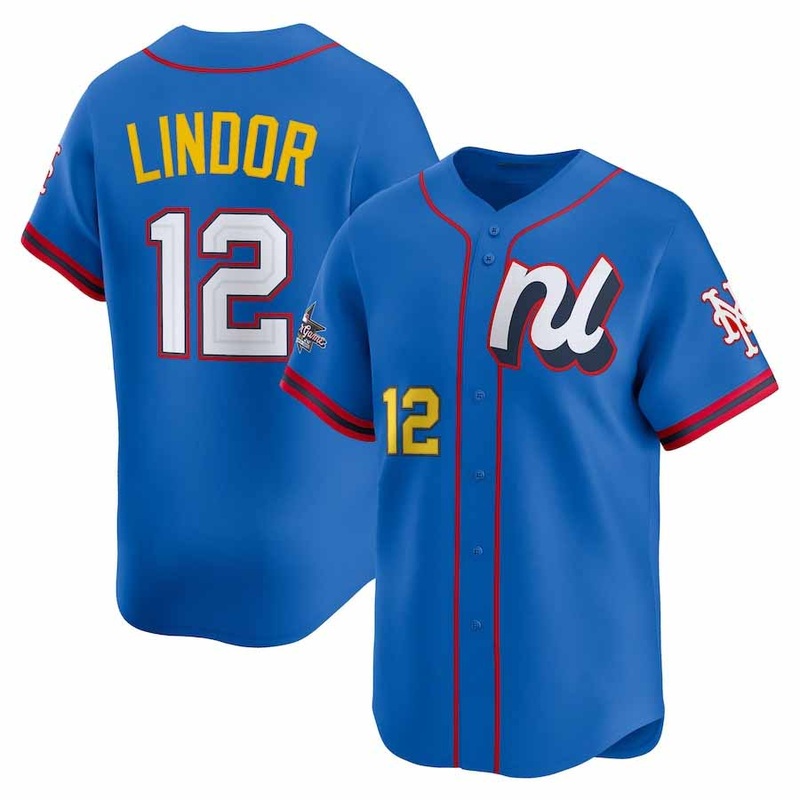 New York Mets #12 Francisco Lindor National League 2025 All-Star Edition Limited Player Jersey – Blue Baseball Jersey