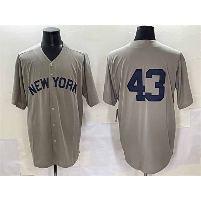 New York Yankees #43 Jonathan Loisiga Gray Cool Base Stitched Baseball Jersey