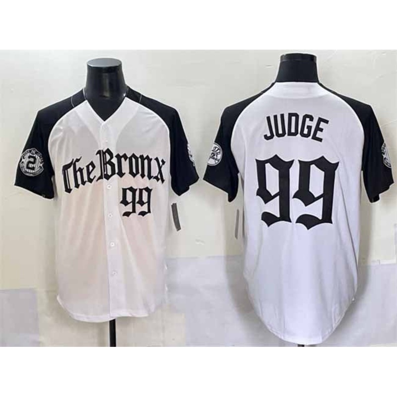 New York Yankees #99 Aaron Judge White Black ‘Gothic Legacy Edition’ Vapor Premier Limited Stitched Baseball Jersey