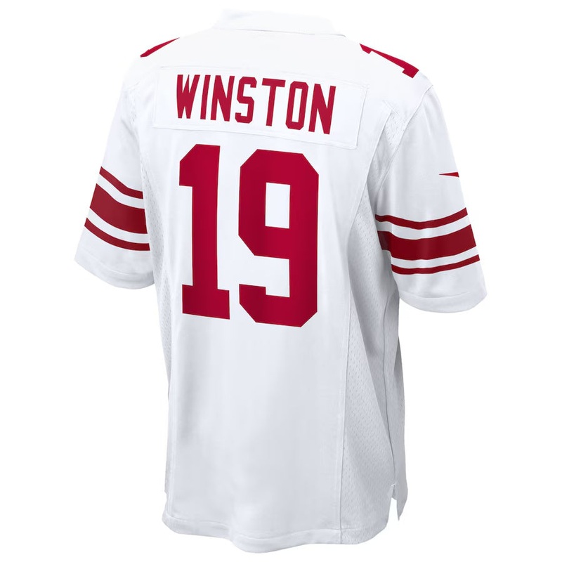 NY.Giants #19 Jameis Winston White Game Stitched American Football Jerseys