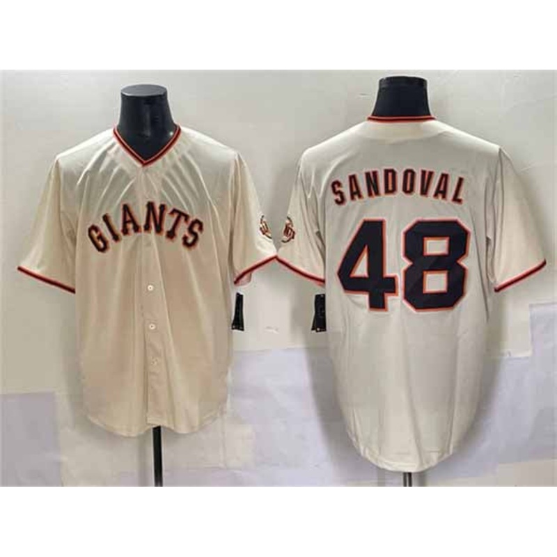 San Francisco Giants #48 Pablo Sandoval Cream 2024 Home Limited Stitched Baseball Jersey