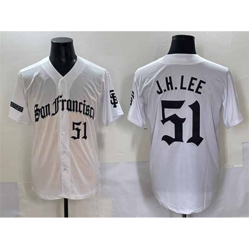 San Francisco Giants #51 Jung Hoo Lee White ‘Gothic Fog Edition’ Vapor Premier Limited Stitched Baseball Jersey