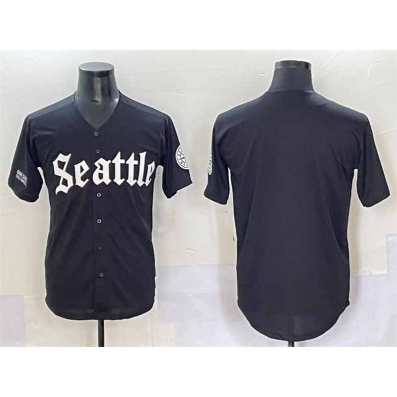 Seattle Mariners Blank Black ‘Deep Sea Gothic Edition’ Vapor Premier Limited Stitched Baseball Jersey