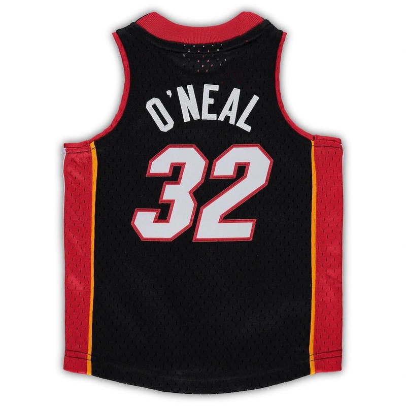 M.Heat #32 Shaquille O’Neal Mitchell & Ness Infant 2005-06 Hardwood Classics Retired Player Jersey  Black Stitched American Basketball Jersey
