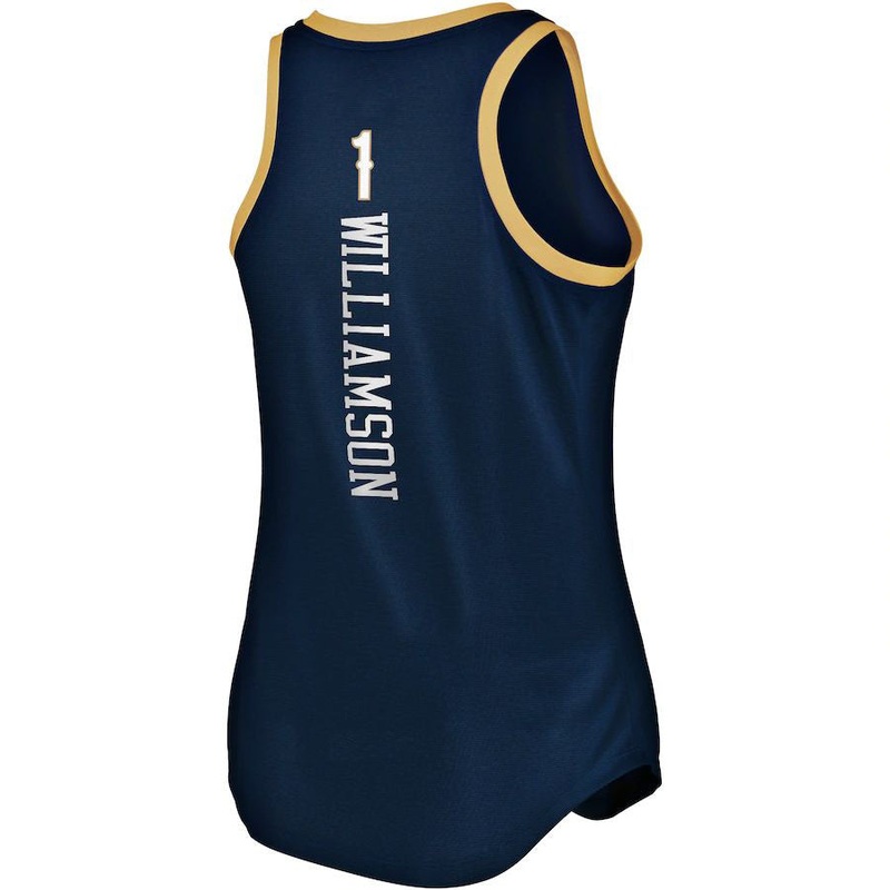 NO.Pelicans #1 Zion Williamson  Fanatics Branded Women’s 2019-20 Fast Break Team Tank Jersey  Icon Edition Navy Stitched American Basketball Jersey