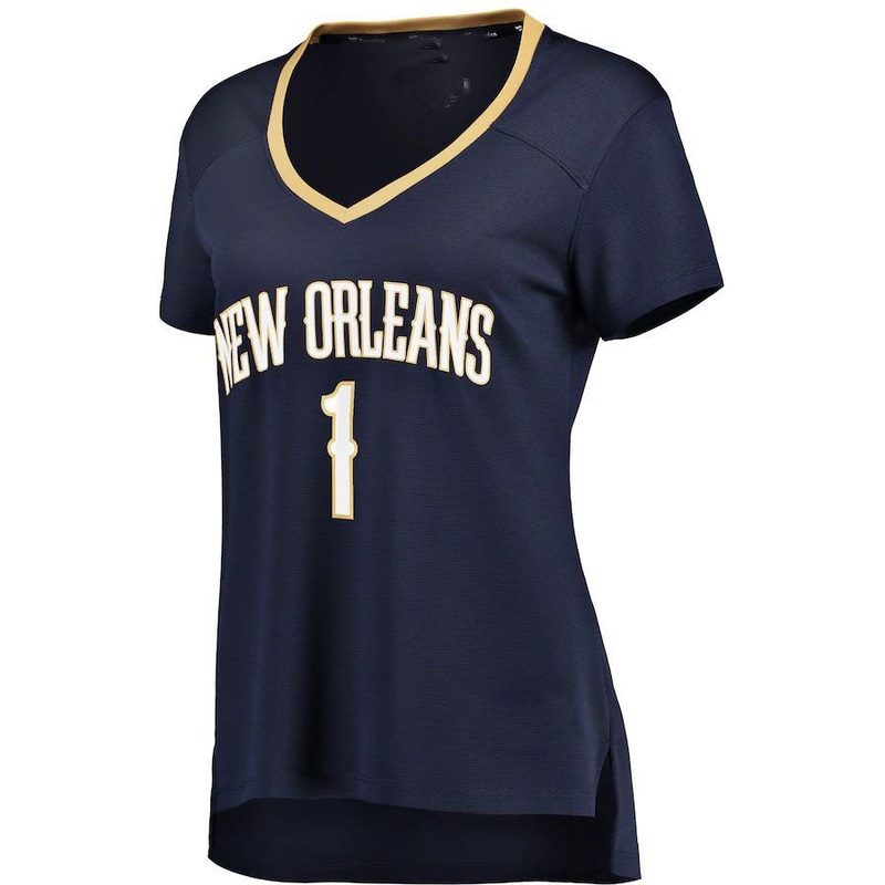 NO.Pelicans #1 Zion Williamson Fanatics Branded Women’s Fast Break Replica Jersey Icon Edition Navy Stitched American Basketball Jersey