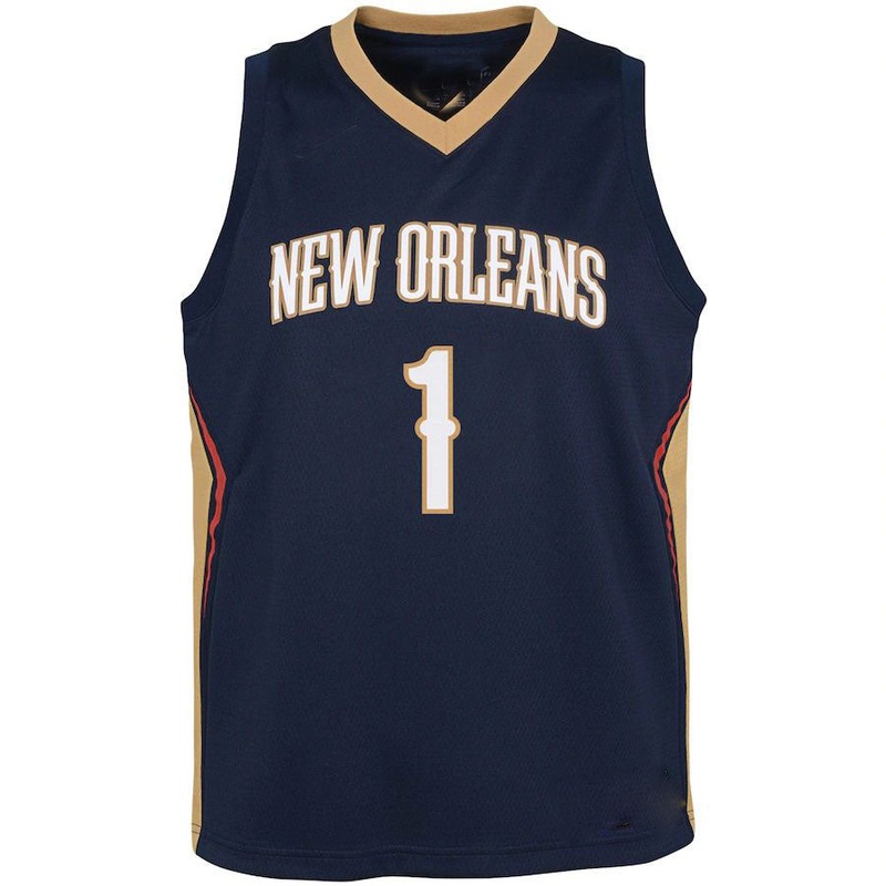NO.Pelicans #1 Zion Williamson Pelicans Swingman Jersey  Icon Edition Navy Stitched American Basketball Jersey